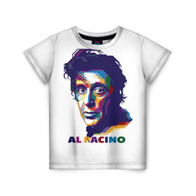 Детская футболка 3D с принтом Al Pacino в Курске, 100% гипоаллергенный полиэфир | прямой крой, круглый вырез горловины, длина до линии бедер, чуть спущенное плечо, ткань немного тянется | актёр | аль пачино | артист | звезда | кино | киноактёр | кинозвезда | кинофильм | роль