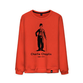 Мужской свитшот хлопок с принтом Чарли Чаплин в Курске, 100% хлопок |  | Тематика изображения на принте: 