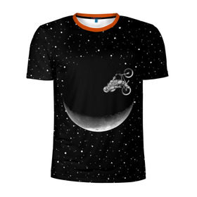 Мужская футболка 3D спортивная с принтом Астронавт байкер в Курске, 100% полиэстер с улучшенными характеристиками | приталенный силуэт, круглая горловина, широкие плечи, сужается к линии бедра | astronaut | cosmonaut | cosmos | galaxy | moto | planet | space | star | universe | астронавт | байкер | вселенная | галактика | звезды | космонавт | космос | луна | мотоцикл | планета
