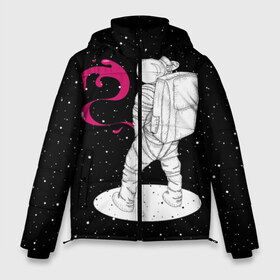 Мужская зимняя куртка 3D с принтом Космическая струя в Курске, верх — 100% полиэстер; подкладка — 100% полиэстер; утеплитель — 100% полиэстер | длина ниже бедра, свободный силуэт Оверсайз. Есть воротник-стойка, отстегивающийся капюшон и ветрозащитная планка. 

Боковые карманы с листочкой на кнопках и внутренний карман на молнии. | astronaut | cosmonaut | cosmos | galaxy | planet | space | star | universe | астронавт | вселенная | галактика | гравитация | звезды | космонавт | космос | планета | прикол