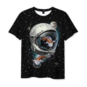 Мужская футболка 3D с принтом Подводный космос в Курске, 100% полиэфир | прямой крой, круглый вырез горловины, длина до линии бедер | astronaut | cosmonaut | cosmos | galaxy | meteor | moon | planet | space | star | universe | астронавт | бесконечность | вселенная | галактика | звезды | космонавт | космос | луна