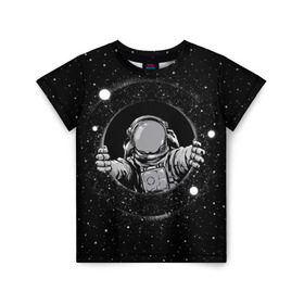 Детская футболка 3D с принтом Черная дыра в Курске, 100% гипоаллергенный полиэфир | прямой крой, круглый вырез горловины, длина до линии бедер, чуть спущенное плечо, ткань немного тянется | Тематика изображения на принте: astronaut | cosmonaut | cosmos | galaxy | meteor | moon | planet | space | star | universe | астронавт | бесконечность | вселенная | галактика | космонавт | космос | черная дыра