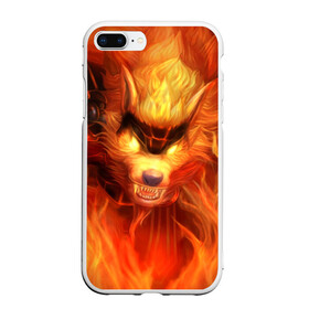 Чехол для iPhone 7Plus/8 Plus матовый с принтом Fire Wolf в Курске, Силикон | Область печати: задняя сторона чехла, без боковых панелей | league of legends | lol | warwick | wolf | варвик | волк | лига легенд | лол