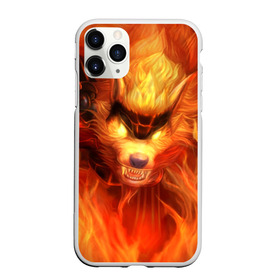 Чехол для iPhone 11 Pro матовый с принтом Fire Wolf в Курске, Силикон |  | Тематика изображения на принте: league of legends | lol | warwick | wolf | варвик | волк | лига легенд | лол