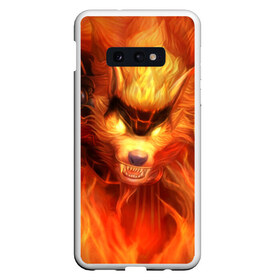 Чехол для Samsung S10E с принтом Fire Wolf в Курске, Силикон | Область печати: задняя сторона чехла, без боковых панелей | Тематика изображения на принте: league of legends | lol | warwick | wolf | варвик | волк | лига легенд | лол