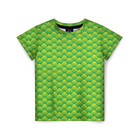 Детская футболка 3D с принтом Чешуя 2 в Курске, 100% гипоаллергенный полиэфир | прямой крой, круглый вырез горловины, длина до линии бедер, чуть спущенное плечо, ткань немного тянется | дракон | змея | мозаика | узор | чешуя