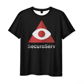 Мужская футболка 3D с принтом SecuroServ в Курске, 100% полиэфир | прямой крой, круглый вырез горловины, длина до линии бедер | auto | grand | gta | theft | гта