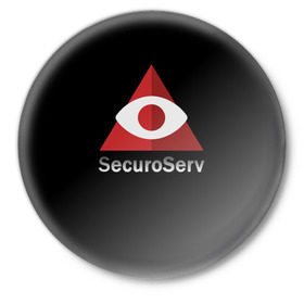 Значок с принтом SecuroServ в Курске,  металл | круглая форма, металлическая застежка в виде булавки | Тематика изображения на принте: auto | grand | gta | theft | гта