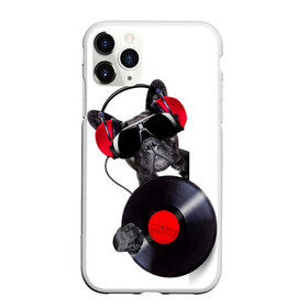 Чехол для iPhone 11 Pro матовый с принтом DJ бульдог в Курске, Силикон |  | бульдог | винил | диджей | музыка | наушники | очки | пёс | пластинка | собака | юмор