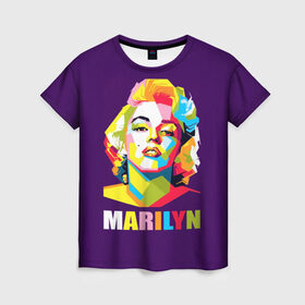 Женская футболка 3D с принтом Marilyn Monroe в Курске, 100% полиэфир ( синтетическое хлопкоподобное полотно) | прямой крой, круглый вырез горловины, длина до линии бедер | marilyn monroe | актриса | звезда | кино | мэрилин монро | певица