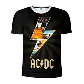Мужская футболка 3D спортивная с принтом AC/DC 7 в Курске, 100% полиэстер с улучшенными характеристиками | приталенный силуэт, круглая горловина, широкие плечи, сужается к линии бедра | 
