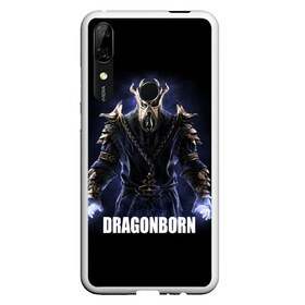 Чехол для Honor P Smart Z с принтом Dragonborn в Курске, Силикон | Область печати: задняя сторона чехла, без боковых панелей | game | the elder scrolls v: skyrim | драконорожденный | игра | игрок