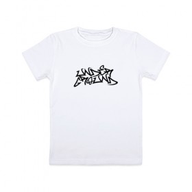 Детская футболка хлопок с принтом UNDERGROUND в Курске, 100% хлопок | круглый вырез горловины, полуприлегающий силуэт, длина до линии бедер | Тематика изображения на принте: graffity | hip hop | rap | underground | андеграунд | граффити | рэп | хип хоп