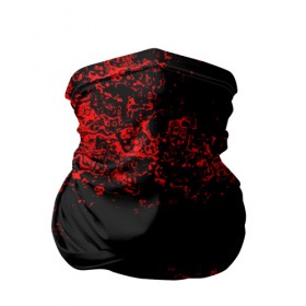 Бандана-труба 3D с принтом Капли красок в Курске, 100% полиэстер, ткань с особыми свойствами — Activecool | плотность 150‒180 г/м2; хорошо тянется, но сохраняет форму | брызки | красный | черный
