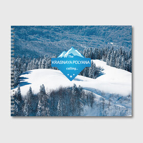 Альбом для рисования с принтом Красная поляна в Курске, 100% бумага
 | матовая бумага, плотность 200 мг. | горнолыжный курорт | горы | зима | красная поляна | лыжи | парк | роза хуторов | снег | сноутборд | сочи