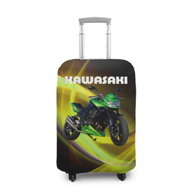 Чехол для чемодана 3D с принтом Kawasaki в Курске, 86% полиэфир, 14% спандекс | двустороннее нанесение принта, прорези для ручек и колес | moto | байк | байкер | мото | мотогонки | мотоспорт | мотоцикл