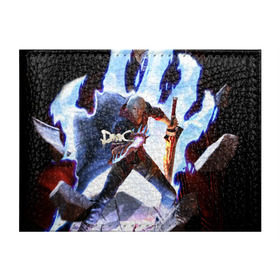 Обложка для студенческого билета с принтом Devil May Cry в Курске, натуральная кожа | Размер: 11*8 см; Печать на всей внешней стороне | Тематика изображения на принте: devil | данте | дьявол | слэшер