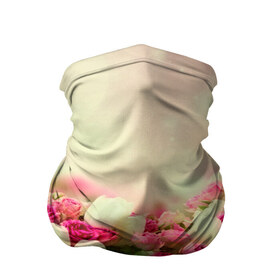Бандана-труба 3D с принтом Цветы в Курске, 100% полиэстер, ткань с особыми свойствами — Activecool | плотность 150‒180 г/м2; хорошо тянется, но сохраняет форму | розовый | розы | цветы | яркий