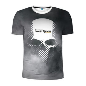 Мужская футболка 3D спортивная с принтом Ghost Recon в Курске, 100% полиэстер с улучшенными характеристиками | приталенный силуэт, круглая горловина, широкие плечи, сужается к линии бедра | tom clancy’s | череп