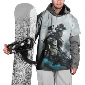Накидка на куртку 3D с принтом Ghost Recon в Курске, 100% полиэстер |  | Тематика изображения на принте: battlefield | call of duty | clancy | cod | counter | csgo | rainbow | six | strike | tom | tom clancy’s