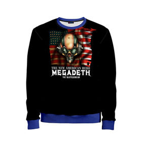 Детский свитшот 3D с принтом Megadeth #3 в Курске, 100% полиэстер | свободная посадка, прямой крой, мягкая тканевая резинка на рукавах и понизу свитшота | Тематика изображения на принте: dave | megadeth | metal | mustaine | rattlehead | rock | thrash | vic | дейв | мастейн | мегадез | мегадет | мегедес | метал | рок | треш