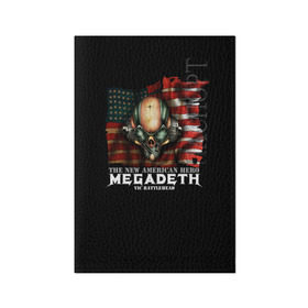 Обложка для паспорта матовая кожа с принтом Megadeth #3 в Курске, натуральная матовая кожа | размер 19,3 х 13,7 см; прозрачные пластиковые крепления | dave | megadeth | metal | mustaine | rattlehead | rock | thrash | vic | дейв | мастейн | мегадез | мегадет | мегедес | метал | рок | треш