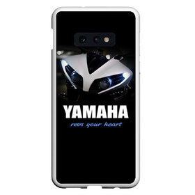 Чехол для Samsung S10E с принтом Yamaha в Курске, Силикон | Область печати: задняя сторона чехла, без боковых панелей | Тематика изображения на принте: yamaha | yzf | байк | байкер | мото | мотоцикл | мотоциклист | ямаха