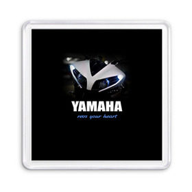Магнит 55*55 с принтом Yamaha в Курске, Пластик | Размер: 65*65 мм; Размер печати: 55*55 мм | yamaha | yzf | байк | байкер | мото | мотоцикл | мотоциклист | ямаха