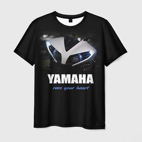 Мужская футболка 3D с принтом Yamaha в Курске, 100% полиэфир | прямой крой, круглый вырез горловины, длина до линии бедер | Тематика изображения на принте: yamaha | yzf | байк | байкер | мото | мотоцикл | мотоциклист | ямаха
