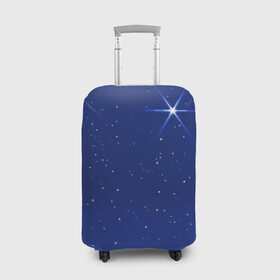 Чехол для чемодана 3D с принтом Звезда пленительного счастья в Курске, 86% полиэфир, 14% спандекс | двустороннее нанесение принта, прорези для ручек и колес | блеск | галактика | звёзды | космос | лучи | небо | ночь
