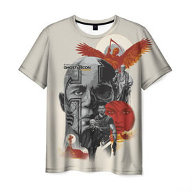 Мужская футболка 3D с принтом Ghost Recon в Курске, 100% полиэфир | прямой крой, круглый вырез горловины, длина до линии бедер | 