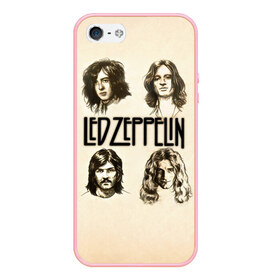 Чехол для iPhone 5/5S матовый с принтом Led Zeppelin 1 в Курске, Силикон | Область печати: задняя сторона чехла, без боковых панелей | led zeppelin | лед зеппелин | роберт плант