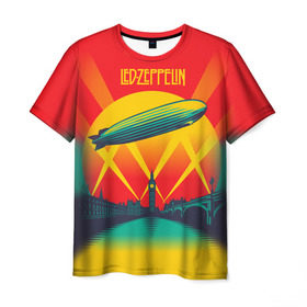Мужская футболка 3D с принтом Led Zeppelin 3 в Курске, 100% полиэфир | прямой крой, круглый вырез горловины, длина до линии бедер | led zeppelin | лед зеппелин | роберт плант