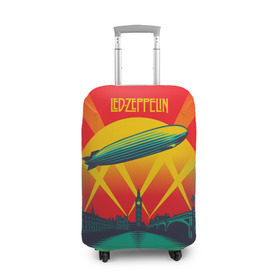 Чехол для чемодана 3D с принтом Led Zeppelin 3 в Курске, 86% полиэфир, 14% спандекс | двустороннее нанесение принта, прорези для ручек и колес | led zeppelin | лед зеппелин | роберт плант