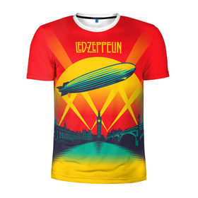 Мужская футболка 3D спортивная с принтом Led Zeppelin 3 в Курске, 100% полиэстер с улучшенными характеристиками | приталенный силуэт, круглая горловина, широкие плечи, сужается к линии бедра | Тематика изображения на принте: led zeppelin | лед зеппелин | роберт плант