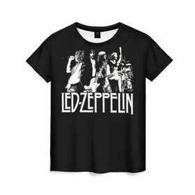 Женская футболка 3D с принтом Led Zeppelin 4 в Курске, 100% полиэфир ( синтетическое хлопкоподобное полотно) | прямой крой, круглый вырез горловины, длина до линии бедер | led zeppelin | лед зеппелин | роберт плант