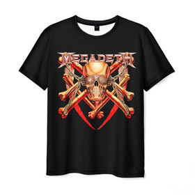 Мужская футболка 3D с принтом Megadeth 1 в Курске, 100% полиэфир | прямой крой, круглый вырез горловины, длина до линии бедер | megadeth | дирк вербурен | дэвид эллефсон | дэйв мастейн | кико лоурейро | мегадэт