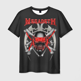 Мужская футболка 3D с принтом Megadeth 2 в Курске, 100% полиэфир | прямой крой, круглый вырез горловины, длина до линии бедер | megadeth | дирк вербурен | дэвид эллефсон | дэйв мастейн | кико лоурейро | мегадэт