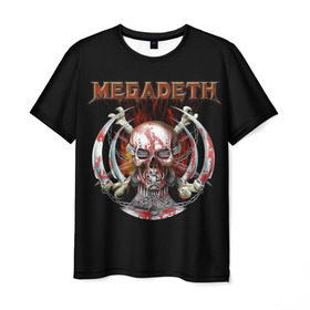 Мужская футболка 3D с принтом Megadeth 5 в Курске, 100% полиэфир | прямой крой, круглый вырез горловины, длина до линии бедер | megadeth | дирк вербурен | дэвид эллефсон | дэйв мастейн | кико лоурейро | мегадэт