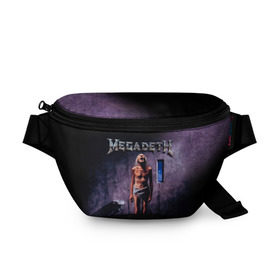 Поясная сумка 3D с принтом Megadeth 7 в Курске, 100% полиэстер | плотная ткань, ремень с регулируемой длиной, внутри несколько карманов для мелочей, основное отделение и карман с обратной стороны сумки застегиваются на молнию | megadeth | дирк вербурен | дэвид эллефсон | дэйв мастейн | кико лоурейро | мегадэт