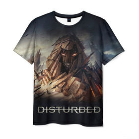 Мужская футболка 3D с принтом Disturbed 8 в Курске, 100% полиэфир | прямой крой, круглый вырез горловины, длина до линии бедер | disturbed | donegan | draiman | moyer | wengren | венгрен | дистурбед | дониган | дрейман | мойер | хард рок