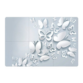 Магнитный плакат 3Х2 с принтом Белоснежные бабочки в Курске, Полимерный материал с магнитным слоем | 6 деталей размером 9*9 см | Тематика изображения на принте: бабочка | девушка | кружево. красота | нежность | полёт