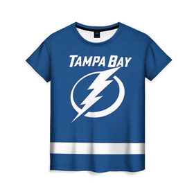Женская футболка 3D с принтом Tampa Bay Drouin в Курске, 100% полиэфир ( синтетическое хлопкоподобное полотно) | прямой крой, круглый вырез горловины, длина до линии бедер | 27 | jonathan drouin | tampa bay lightning | джонатан друэн | нхл | тампа бэй лайтнинг | хоккей
