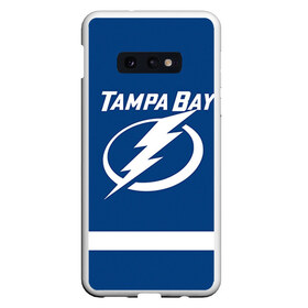 Чехол для Samsung S10E с принтом Tampa Bay Kucherov в Курске, Силикон | Область печати: задняя сторона чехла, без боковых панелей | 86 | nikita kucherov | tampa bay lightning | никита кучеров | нхл | тампа бэй лайтнинг | хоккей