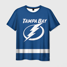 Мужская футболка 3D с принтом Tampa Bay Kucherov в Курске, 100% полиэфир | прямой крой, круглый вырез горловины, длина до линии бедер | 86 | nikita kucherov | tampa bay lightning | никита кучеров | нхл | тампа бэй лайтнинг | хоккей