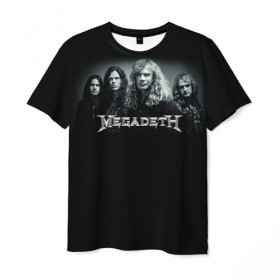 Мужская футболка 3D с принтом Megadeth в Курске, 100% полиэфир | прямой крой, круглый вырез горловины, длина до линии бедер | dave | megadeth | metal | mustaine | rattlehead | rock | thrash | vic | дейв | мастейн | мегадет | метал | рок | треш