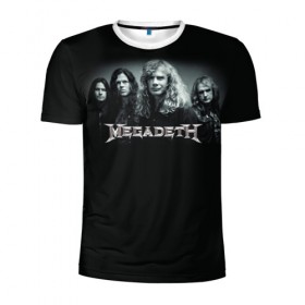 Мужская футболка 3D спортивная с принтом Megadeth в Курске, 100% полиэстер с улучшенными характеристиками | приталенный силуэт, круглая горловина, широкие плечи, сужается к линии бедра | dave | megadeth | metal | mustaine | rattlehead | rock | thrash | vic | дейв | мастейн | мегадет | метал | рок | треш