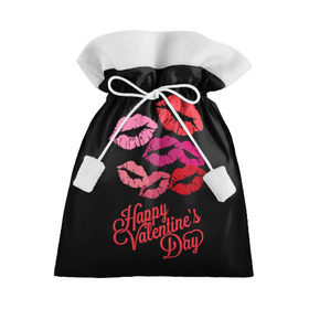Подарочный 3D мешок с принтом Happy Valentine`s Day в Курске, 100% полиэстер | Размер: 29*39 см | 14 | february | happy valentines day | holiday | kisses | lips | love | губы | любовь | поцелуи | праздник | счастливый день святого валентина | февраль