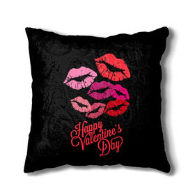 Подушка 3D с принтом Happy Valentine`s Day в Курске, наволочка – 100% полиэстер, наполнитель – холлофайбер (легкий наполнитель, не вызывает аллергию). | состоит из подушки и наволочки. Наволочка на молнии, легко снимается для стирки | Тематика изображения на принте: 14 | february | happy valentines day | holiday | kisses | lips | love | губы | любовь | поцелуи | праздник | счастливый день святого валентина | февраль