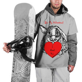Накидка на куртку 3D с принтом Be my Valentine в Курске, 100% полиэстер |  | 14 | animal | be my valentine | february | heart | holiday | i need you | love | rabbit | valentines day | будь моей валентинкой | день святого валентина | животное | заяц | кролик | любовь | праздник | сердце | ты мне нужен | февраль